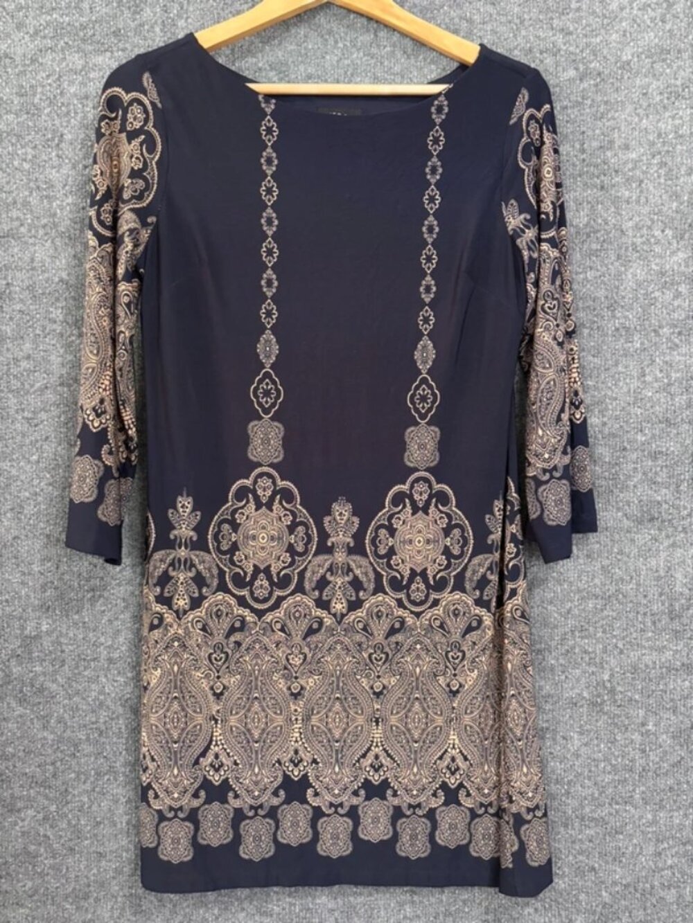 Women's Navy Paisley-Print Tunic Dress